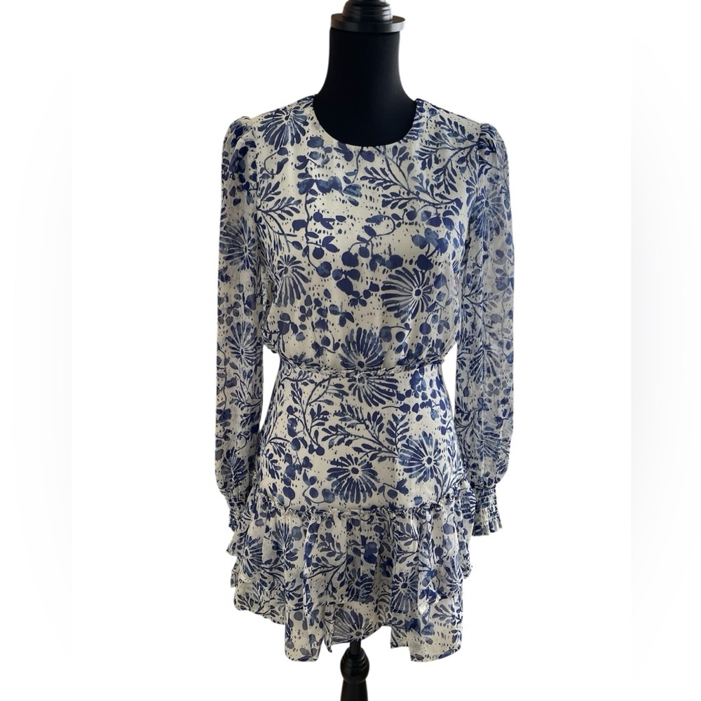 Aqua Blue and White Floral Long Sleeve Dress
Size S - Picture 2 of 10